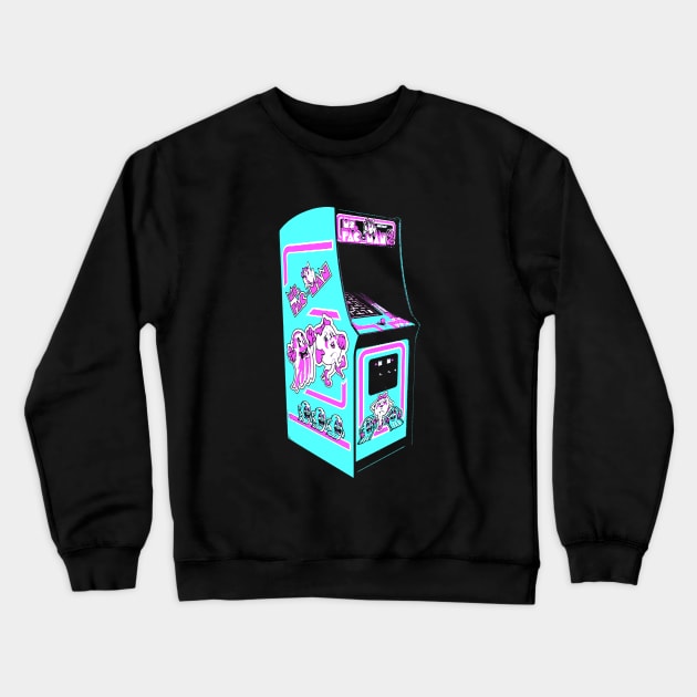 Ms. Pac Man Retro Arcade Game Crewneck Sweatshirt by C3D3sign